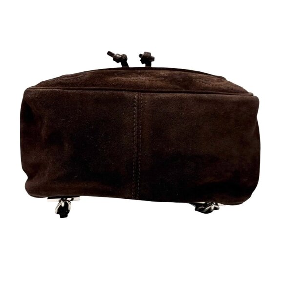 CHANEL Vintage CC Mark Logo Turn Lock Backpack Stitch Brown Silver [106334] - Picture 9 of 12